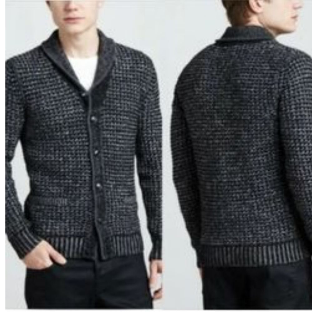 Rag & Bone Target Neiman Marcus Unisex Shawl Collar Knit Cardigan Wool/Cotton L